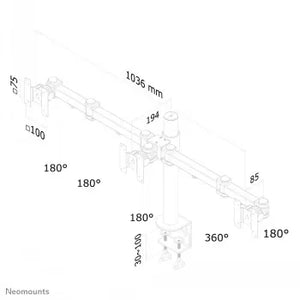 NEWSTAR FLAT SCREEN DESK MOUNT (CLAMP) 10-21" BLACK