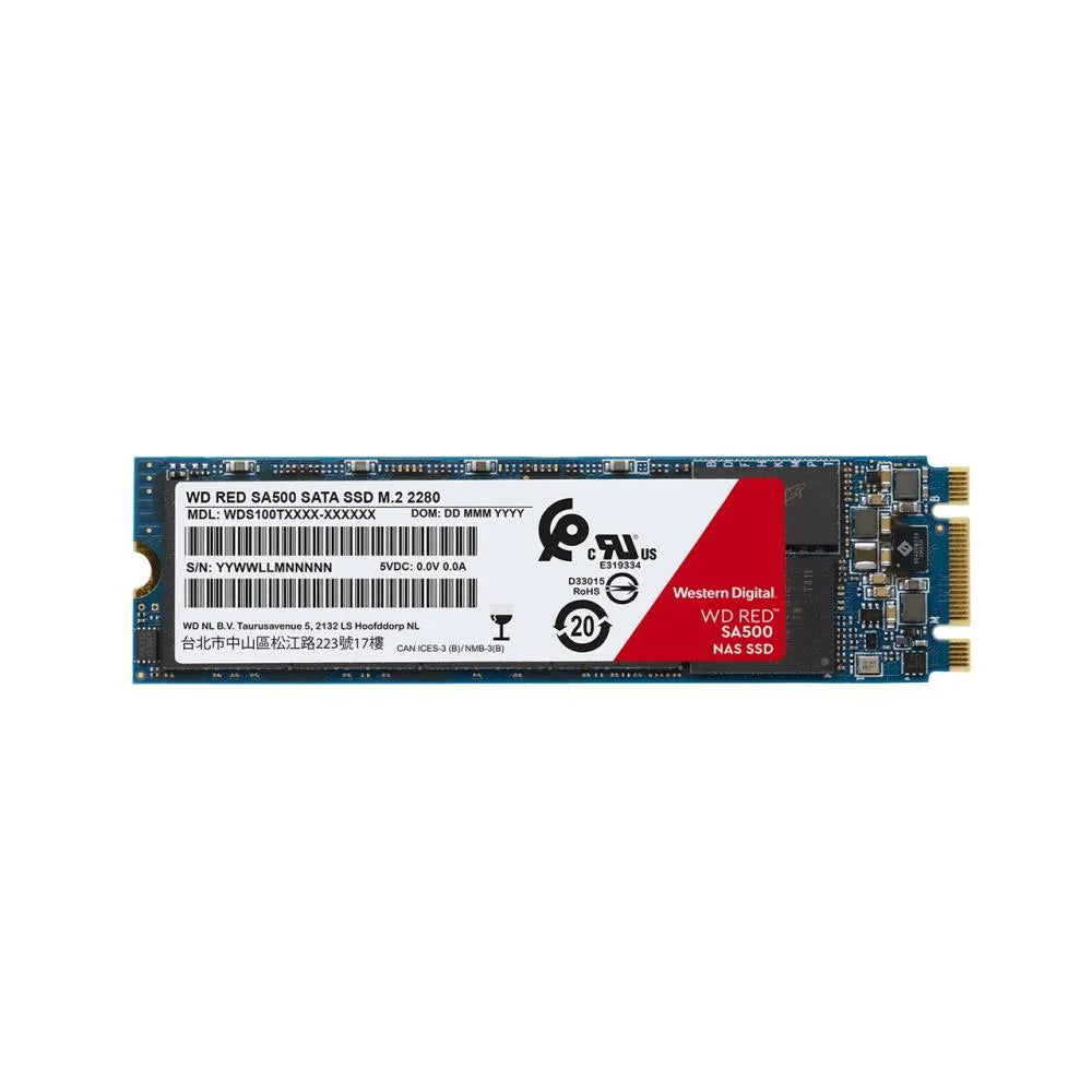 SSD|SANDISK|350xTBW rating|MTBF 1750000 h|Read speed 560 MB/s|Write speed 530 MB/s|Serial ATA III|M.2|500 GB|POWERED BY SANDISK|Red SA500|WDS500G1R0B