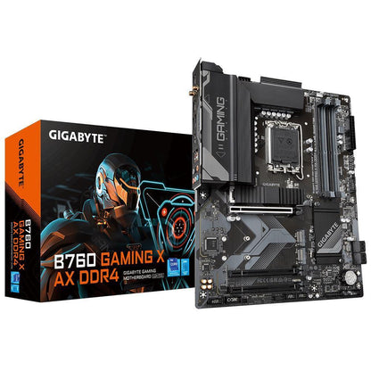 Mainboard|GIGABYTE|Intel B760 Express|LGA1700|ATX|Memory DDR4|Memory slots 4|2xPCI-Express 3.0 16x|1xPCI-Express 4.0 16x|3xM.2|1xHDMI|1xDisplayPort|5xUSB 2.0|3xUSB 3.2|1xRJ45|6xAudio port|B760GAMINGXAXDDR41.3