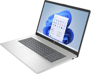 HP Laptop 17-cp2010ny - Ryzen 3 7320U, 8GB, 512GB SSD, 17.3" FHD 250-nit AG, 720p cam, FPR, US backlit keyboard, 41Wh, Natural Silver, Win 11 Home, 1 years