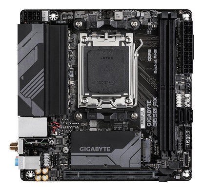 Mainboard|GIGABYTE|AMD B650|Socket AM5|mini ITX|RAM DDR5-SDRAM|2xSlots|Wi-Fi Yes|Bluetooth Yes|1xNumber of M.2 (M) slots|B650IAX1.2