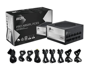 Power Supply|MSI|PRO A850PL PCIE5|ATX|PC|100 - 240 V|850 W|PROA850PLPCIE5