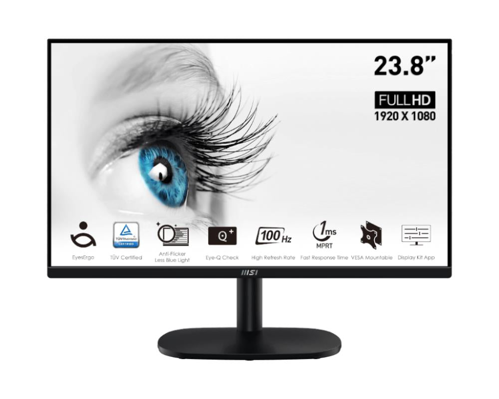 LCD Monitor|MSI|PRO MP245V|23.8"|Business|Panel VA|1920x1080|16:9|100Hz|1 ms|Tilt|PROMP245V