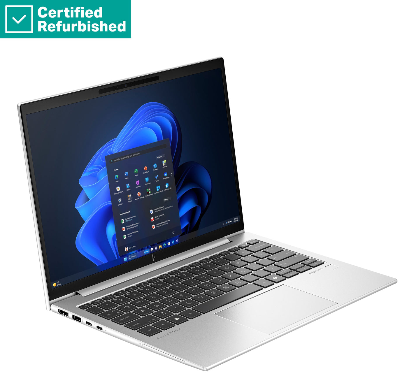 RENEW SILVER HP EliteBook 830 G11 - Ultra 5-125U, 16GB, 512GB SSD, 13.3 WUXGA 400-nit AG, 5MP IR cam, WWAN-ready, Smartcard, FPR, US backlit keyboard, 56Wh, Win 11 Pro, 1 years