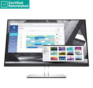 RENEW SILVER HP E27q G4 QHD Monitor - 27" 2560x1440 QHD 250-nit 60Hz AG, IPS, HDMI/VGA/DisplayPort, 4x USB-A, height adjustable/tilt/swivel/pivot, 1 years