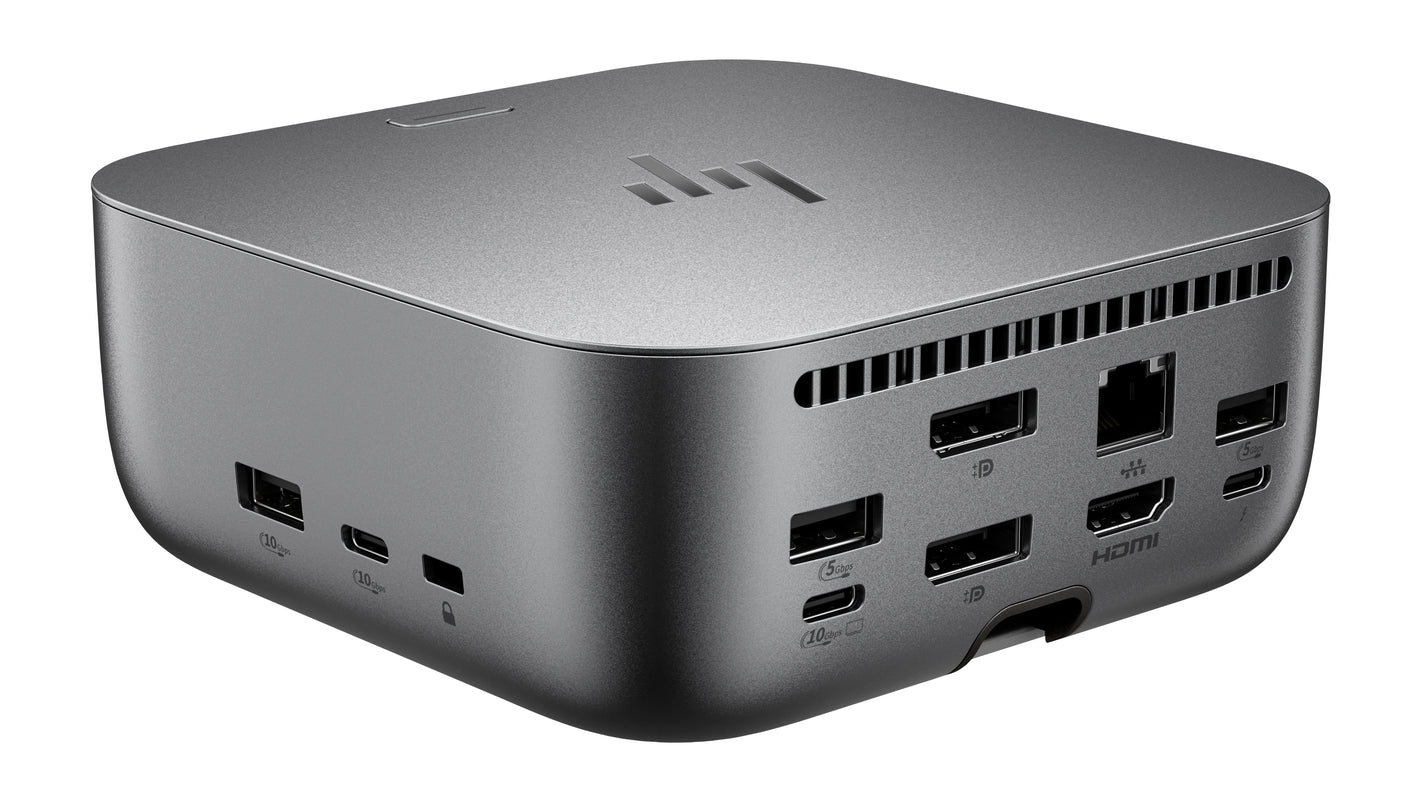 HP Thunderbolt 4 Ultra Dock G6 180W - 5x USB-A, 2x USB-C, 1x USB-C Thunderbolt 4, 2x DisplayPort, 1x HDMI, 1x RJ-45, Meteor Silver