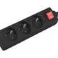 Lanberg Cable Power Strip, 3X French Outlets with Switch, Quality-Grade Copper, 1.5 m | PS1-03E-0150-BK