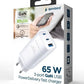 CHARGER USB UNIVERSAL QC3.0/TA-UC-PDQC65-01-W GEMBIRD