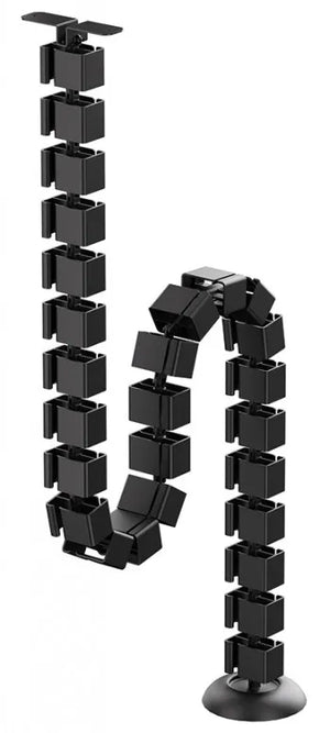 NEOMOUNTS CABLE SPINE ORGANIZER FOR SIT/STAND DESK FRAMES, SCREW MOUNTED, BLACK