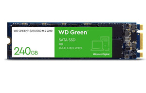 SSD|WESTERN DIGITAL|Green|240GB|M.2|SATA 3.0|Read speed 545 MBytes/sec|1.5mm|MTBF 1000000 hours|WDS240G3G0B