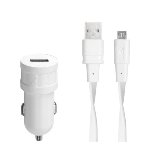 MOBILE CHARGER CAR USB 1PORT/WHITE VA4211 W00 RIVACASE