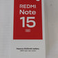 SALE OUT. Xiaomi Redmi | Note 15 | Black | 6.77 " | AMOLED | 1080 x 2392 pixels | Qualcomm | Internal RAM 8 GB | 256 GB | Dual SIM | 4G | 5G | Main camera resolution 108+8+2 MP | Secondary camera resolution 20 MP | Android | 15 | DAMAGED PACKAGING