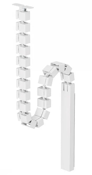 NEOMOUNTS MAGNETIC CABLE COVER FOR SIT/STAND DESK FRAMES, SCREW MOUNTED, MAGNETIC CHANNEL, WHITE