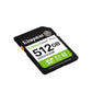 Kingston Canvas Select Plus | 512 GB | SD | Flash memory class Class 10, UHS-I, U1/U3, Video Class 10/30