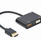 I/O ADAPTER HDMI TO HDMI/VGA/A-HDMIM-HDMIFVGAF-01 GEMBIRD
