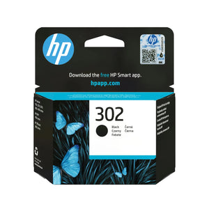 HP 302 Black Ink Cartridge, 190 pages, for HP OfficeJet 3830,3834,4650, DeskJet 2130,3630,1010, Envy 4520
