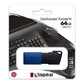 Kingston | USB 3.2 Flash Drive | DataTraveler Exodia M | 64 GB | USB 3.2 | Black/Blue