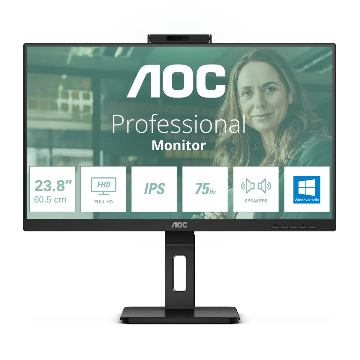 AOC 60.5cm (23.8") 24P3CW 16:09 HDMI+DP+USB-C IPS WebCam retail