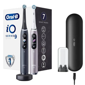 Oral-B | Electric Toothbrush | iO 9 Series Duo | Rechargeable | For adults | Number of brush heads included 2 | Number of teeth brushing modes 7 | Black Onyx/Rose