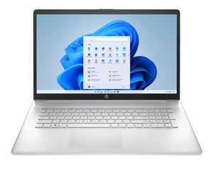 HP Laptop 17-cp2012ny - Ryzen 5 7520U, 8GB, 256GB SSD, 17.3 HD+ 250-nit AG, 720p cam, US keyboard, 41Wh, Natural silver, Win 11 Home, 1 years