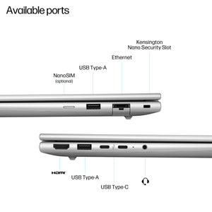 HP EliteBook 6 G1a AI 14 - Ryzen AI 5 340, 16GB, 512GB SSD, 14 WUXGA 300-nit AG, 5MP IR cam, WWAN-ready, Smartcard, FPR, ESTONIAN backlit keyboard, 56Wh, Win 11 Pro, 3 years