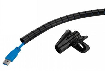 NEOMOUNTS SPIRAL CABLE WRAP, Ø15 MM., MULTIPLE CABLES, BLACK