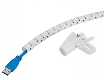 NEOMOUNTS SPIRAL CABLE WRAP, Ø15 MM., MULTIPLE CABLES, WHITE