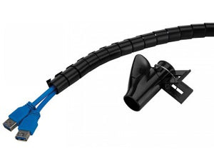 NEOMOUNTS SPIRAL CABLE WRAP, Ø20 MM., MULTIPLE CABLES, BLACK