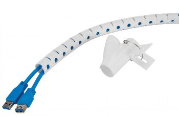 NEOMOUNTS SPIRAL CABLE WRAP, Ø20 MM., MULTIPLE CABLES, WHITE
