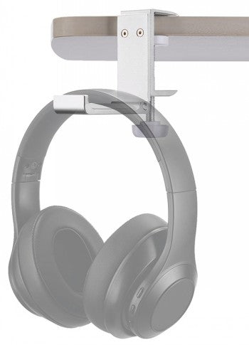 NEOMOUNTS HEADPHONE HOLDER, CLAMP MOUNTED, ALUMINUM