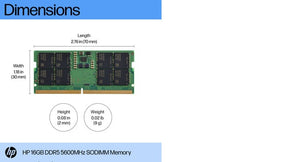 HP 16GB 5600MHz DDR5 SODIMM RAM Memory for HP Notebooks / G11 compatible