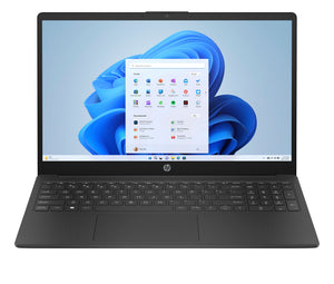 HP Laptop 15-fc0028ny - Ryzen 3 7320U, 8GB, 128GB SSD, 15.6 FHD 250-nit AG, 720p cam, US keyboard, 41Wh, Jet black, Win 11 Home, 1 years