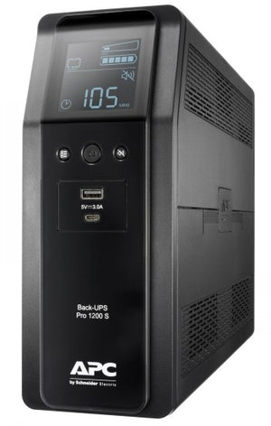 APC BACK UPS PRO BR 1200VA, SINEWAVE,8 OUTLETS, AVR, LCD INTERFACE