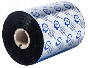 BROTHER BSS-1D600-110 BLACK RIBBON, STANDARD WAX/RESIN, 110MM X 600M (SOLD IN 6-PACK)