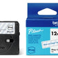 BROTHER BTAG133 12MM BLUE ON CLEAR TAPE