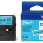 BROTHER BTAGL31 12MM BLACK ON LIGHT BLUE TAPE