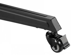 NEOMOUNTS BY NEWSTAR MOBILE FLOOR STAND INCL. AV- AND CAM SHELF (HEIGHT ADJUSTABLE: 128,5-145 CM)