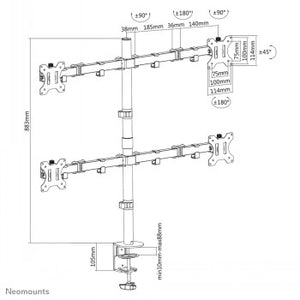 NEOMOUNTS BY NEWSTAR FLAT SCREEN DESK MOUNT (CLAMP/GROMMET)