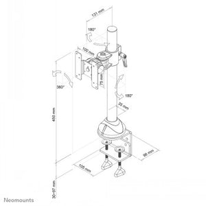NEWSTAR FLAT SCREEN DESK MOUNT (CLAMP) 10-30" BLACK