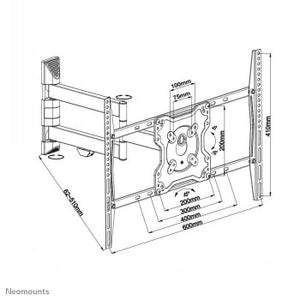 NEWSTAR FLAT SCREEN WALL MOUNT (3 PIVOTS & TILTABLE) 32-60" BLACK