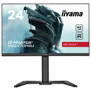 24" ETE Fast IPS Gaming, G-Master Red Eagle, FreeSync Premium, 1920x1080@165Hz, 250cd/m², 1100:1, HDMI, DisplayPort, 0,8ms (MPRT), Speakers, USB-HUB (2x2.0), Black Tuner, 15cm Height Adj. Stand