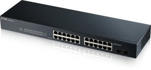 ZYXEL GS1900-24 V2, 24-PORT GBE L2 SMART SWITCH, RACKMOUNT, FANLESS
