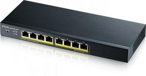 ZYXEL GS1900-8HP, 8-PORT GBE L2 POE SMART SWITCH, 802.3AT, DESKTOP, FANLESS, 70 WATT