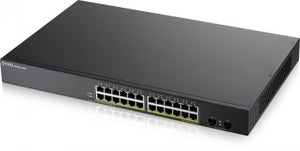 ZYXEL GS1900-24HP V2, 24-PORT GBE L2 POE SMART SWITCH, RACKMOUNT, 170 WATT