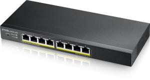 ZYXEL GS1915-8EP, 8-PORT GBE POE SMART HYBRID MODE SWITCH, STANDALONE OR NEBULAFLEX CLOUD, 60 WATT 802.3AT, DESKTOP, FANLESS