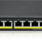 ZYXEL GS1915-8EP, 8-PORT GBE POE SMART HYBRID MODE SWITCH, STANDALONE OR NEBULAFLEX CLOUD, 60 WATT 802.3AT, DESKTOP, FANLESS