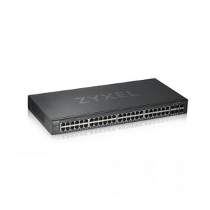 ZYXEL GS1920-48V2, 50 PORT SMART MANAGED SWITCH 48X GIGABIT COPPER AND 4X GIGABIT DUAL PERS., HYBRID MODE, STANDALONE OR NEBULAFLEX CLOUD