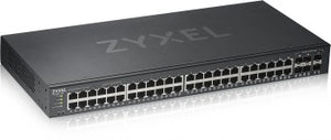 ZYXEL GS1920-48V2, 50 PORT SMART MANAGED SWITCH 48X GIGABIT COPPER AND 4X GIGABIT DUAL PERS., HYBRID MODE, STANDALONE OR NEBULAFLEX CLOUD