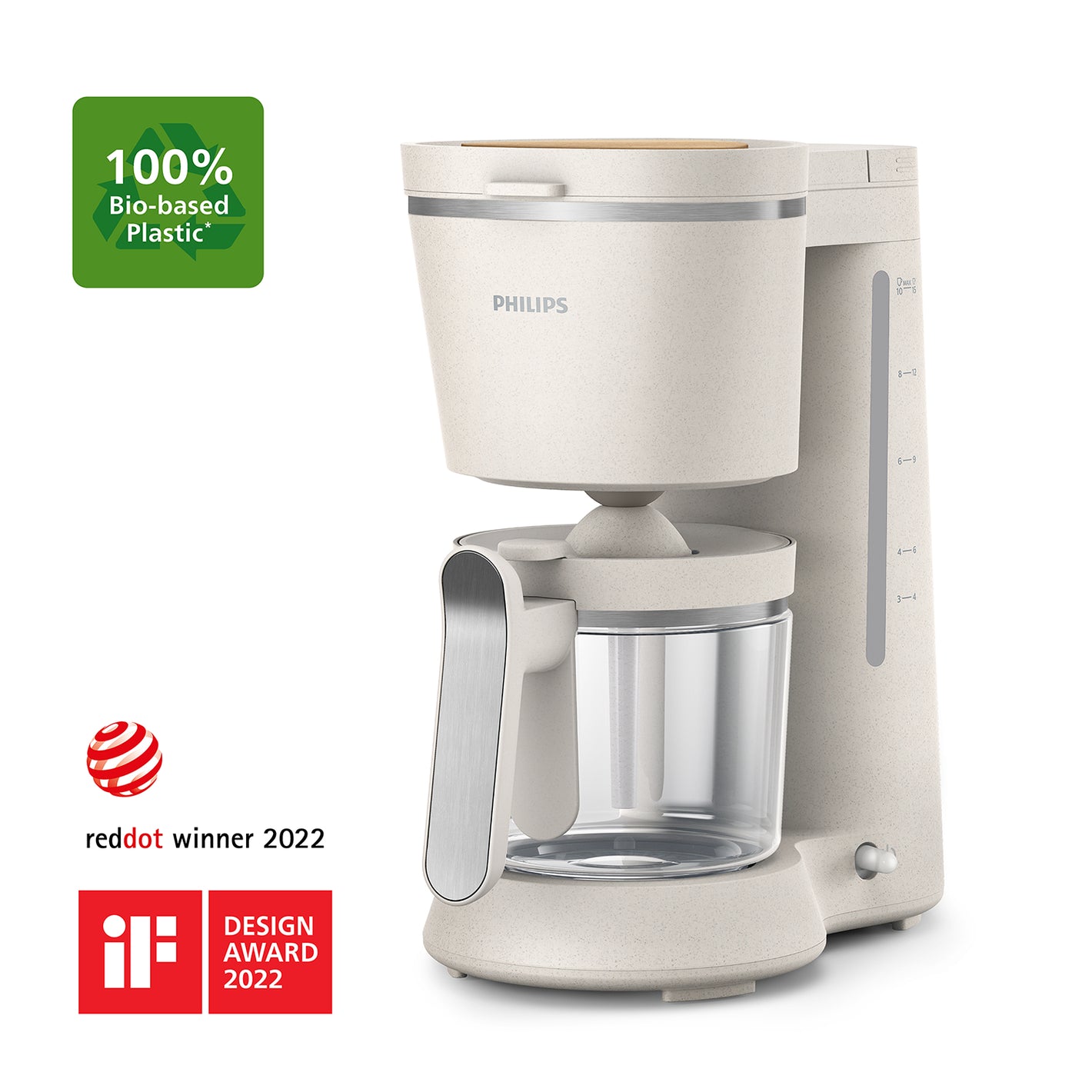 Philips Eco Conscious Edition Drip Filter Coffee Machine HD5120/00, 1.2L/Damaged package