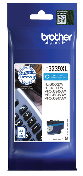 BROTHER LC3239XLC TONER HIGH CYAN 5000